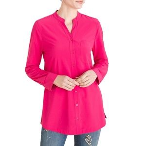 Chico’s Zenergy Petite Neema Button-Front Shirt Size us 8/10
